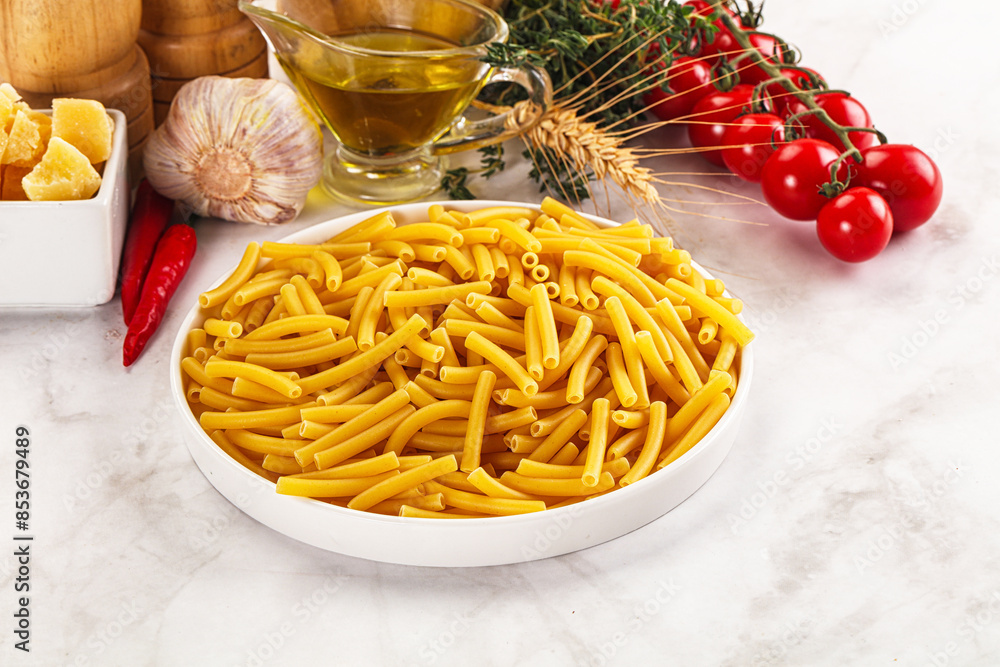 Italian pasta Maccherony for cooking Italian pasta Maccherony for cooking