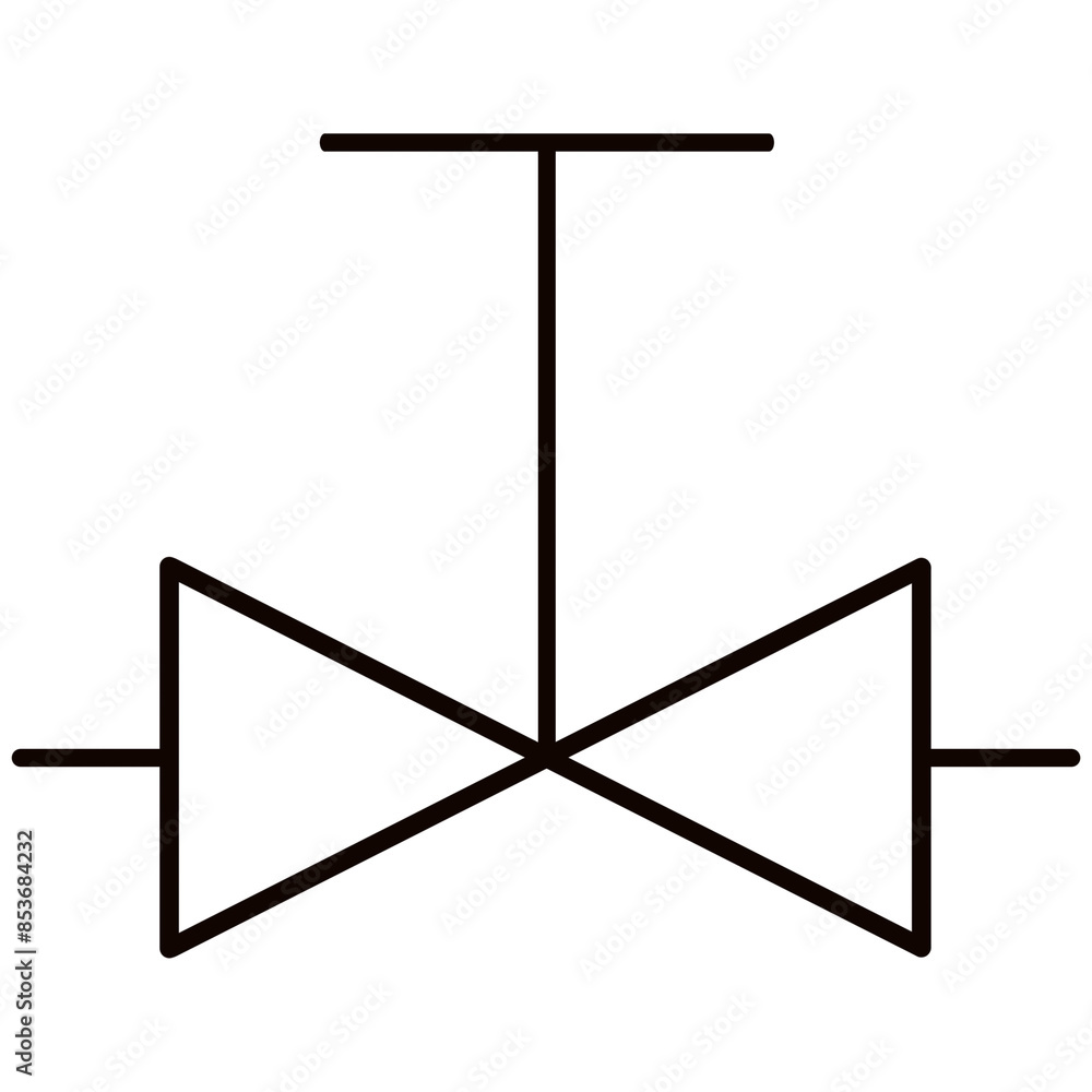 Obraz premium Valve symbol icon, water valve icon, manual valve, plumbing 2