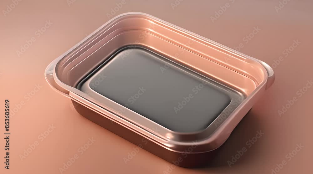 Empty glass food container with plastic Empty glass food container with plastic