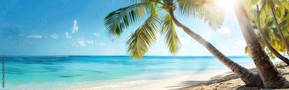 Vibrant Tropical Beach Panorama Vibrant Tropical Beach Panorama