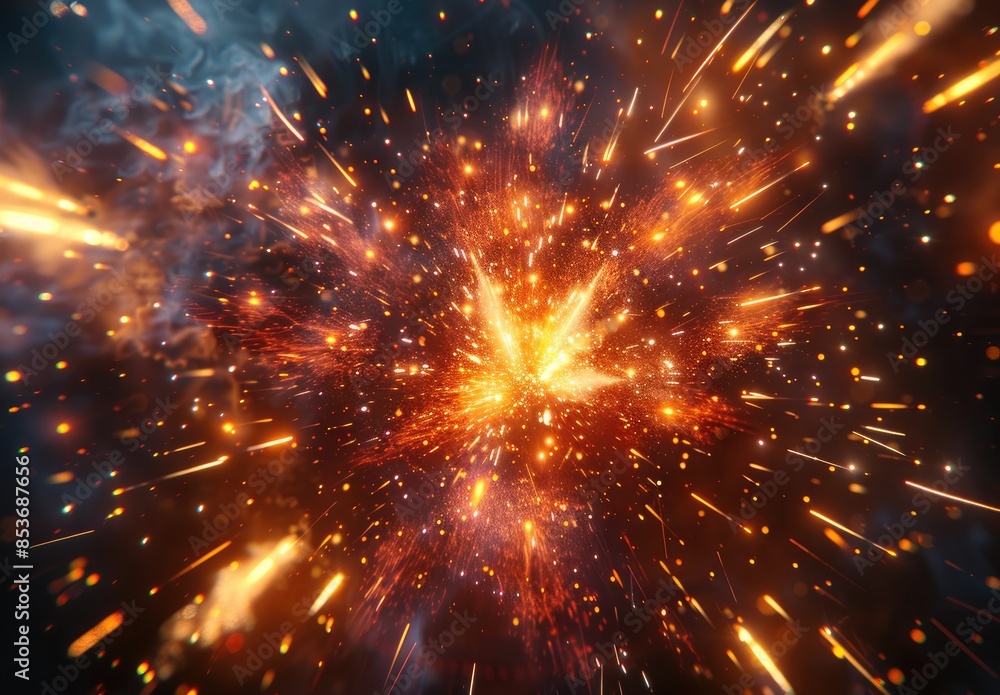 Ultra-Realistic Fireworks Celebration: A Stunning Display of Light and Color Ultra-Realistic Fireworks Celebration: A Stunning Display of Light and Color