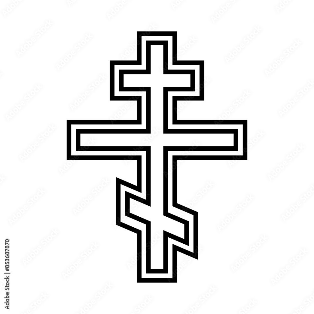 Fototapeta premium Orthodox cross icon, Christian cross symbol