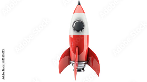 A missile rocket on white background photo