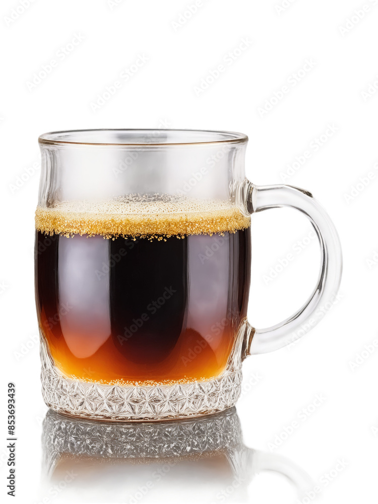 German Jagertee Heat proof glass mug filled with warm spiced wine and rum often served German Jagertee Heat proof glass mug filled with warm spiced wine and rum often served