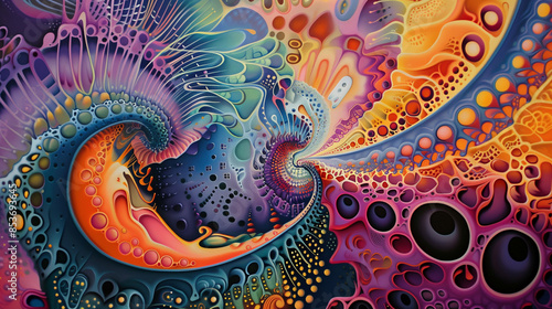 An imaginative artwork where familiar objects dissolve into colorful, abstract shapes, forming a surreal and vibrant composition.