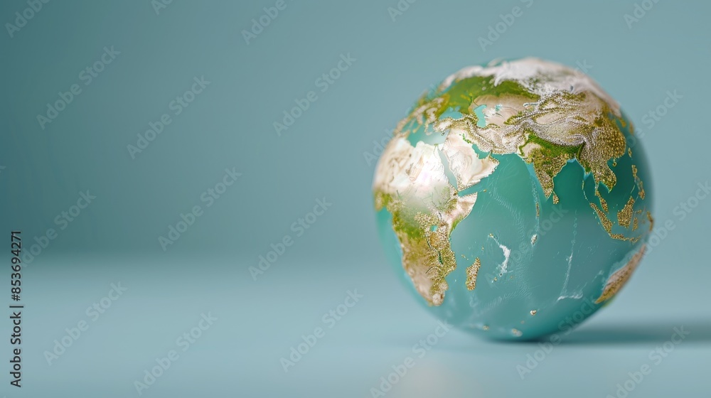 Stunning World Health Day concept, Earth ornament on a pristine blue background, super realistic, 8K resolution, high resolution, impeccably sharp image Stunning World Health Day concept, Earth ornament on a pristine blue background, super realistic, 8K resolution, high resolution, impeccably sharp image