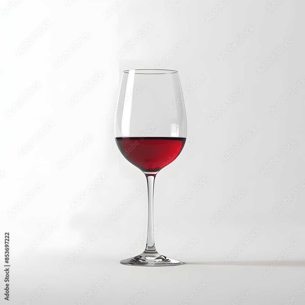 Copa de vino tinto con fondo blanco Copa de vino tinto con fondo blanco