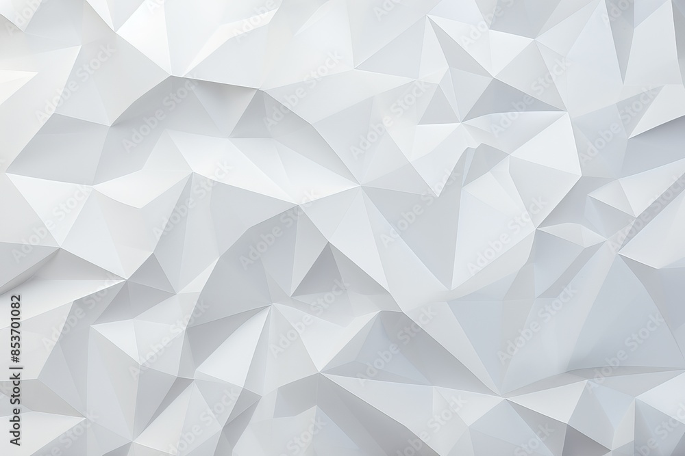Abstract 3D low poly white geometric pattern background, polygonal texture art for modern minimalist design concepts. Abstract 3D low poly white geometric pattern background, polygonal texture art for modern minimalist design concepts.