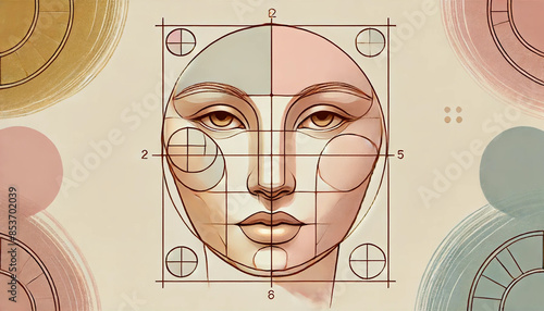 Plakat 顔の黄金比 | Generative AI 