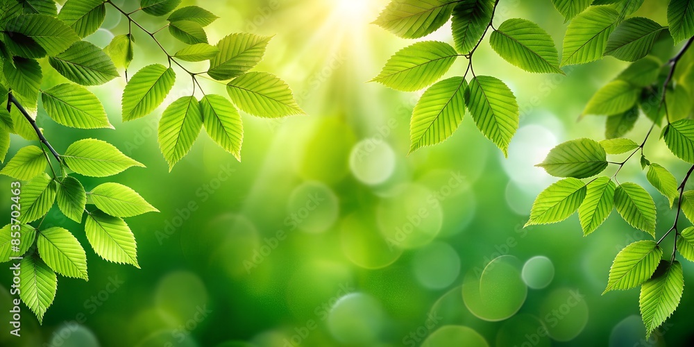 Natural green blurred background. leaves and trees at the back Natural green blurred background. leaves and trees at the back