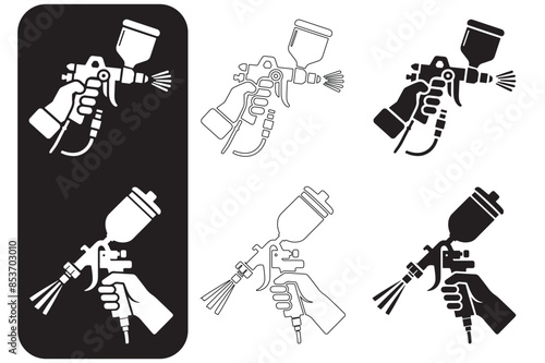 Hand Paint Spray Icon vector