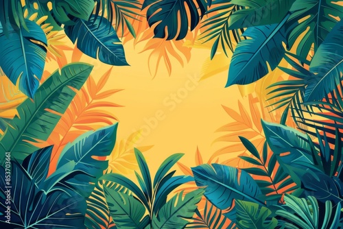Summer Background illustration created with Generative AI