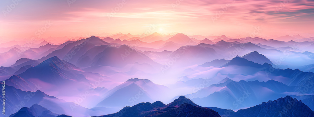 A panoramic view of the majestic mountains A panoramic view of the majestic mountains