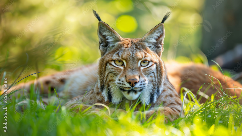 Lynx Resting in Green Grass
Lynx Resting in Green Grass