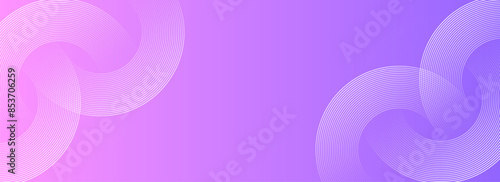 Abstract circle lines on pink and purple background. Geometric stripe line art design for poster, brochure, cover, website, header, web banner, presentation