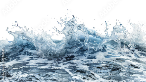 Fototapeta Naklejka Na Ścianę i Meble -  Sea, ocean wave on white background 