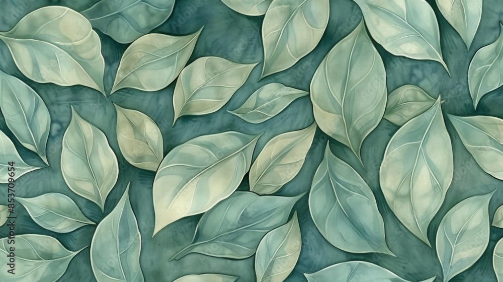 Boho chic world with a repeating pattern of delicate leaves adorning the canvas. Boho chic world with a repeating pattern of delicate leaves adorning the canvas.