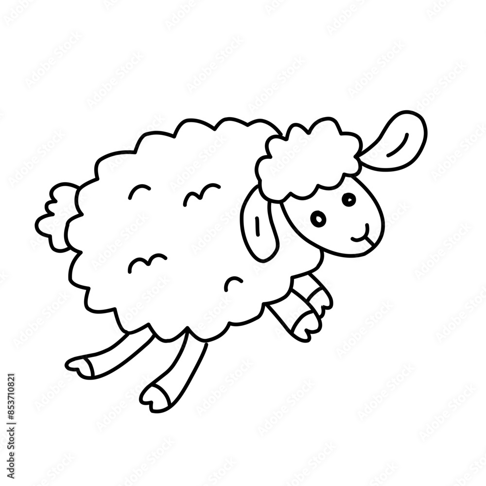 sheep line icon