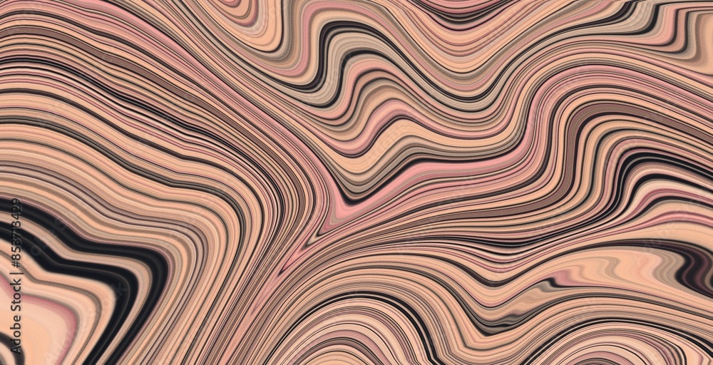 Obraz premium abstract swirl curved lines marmer marble pattern dynamic fluid flowing waves texture and curves with noise