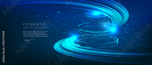 futuristic technology abstract background. Abstract futuristic curve digital line design.Modern futuristic design.Digital landscape pattern technology.Vector illustration.