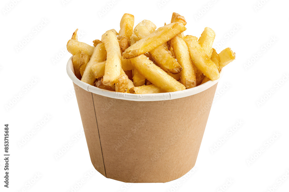 a paper cup of french fries a paper cup of french fries