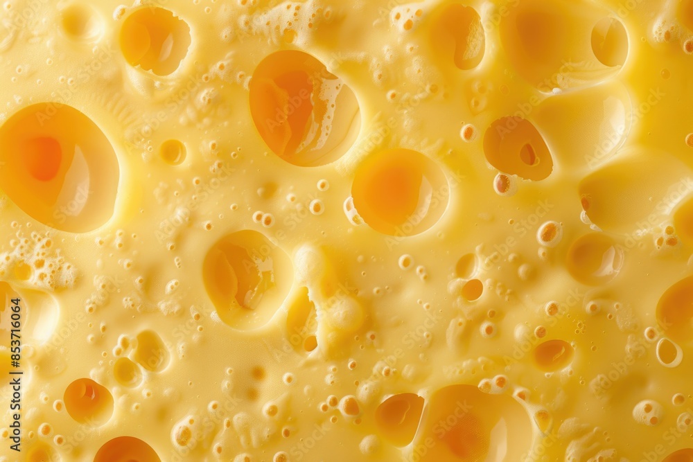 Cheese with holes, top view. Cheese with holes, top view.