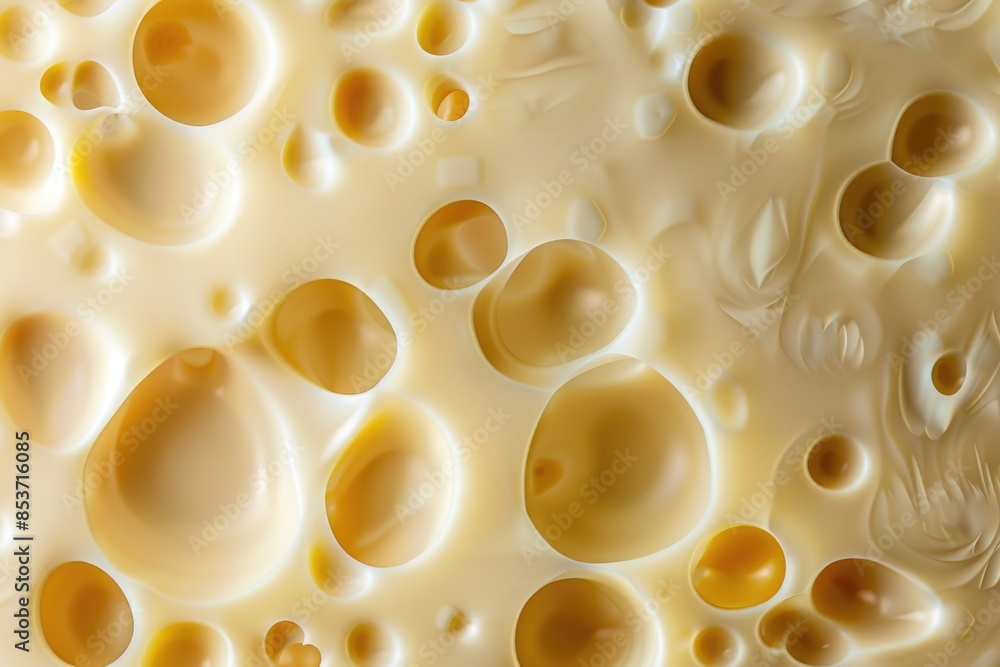Cheese with holes, top view. Cheese with holes, top view.