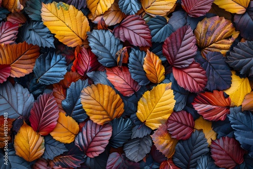 Wallpaper Mural Autumn Leaves Background: Colorful Fall Foliage - Ideal for Seasonal Print, Design, and Poster Use Torontodigital.ca