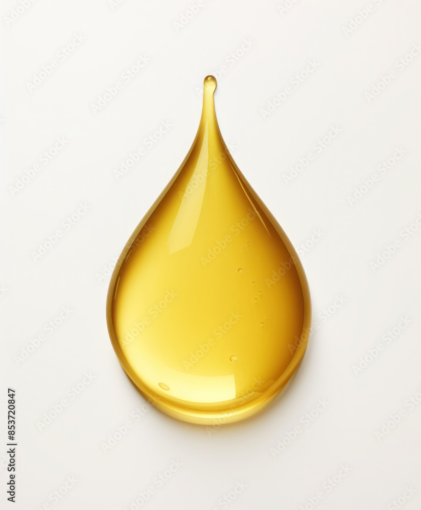 drop of oil isolated on a light background, close-up drop of oil isolated on a light background, close-up