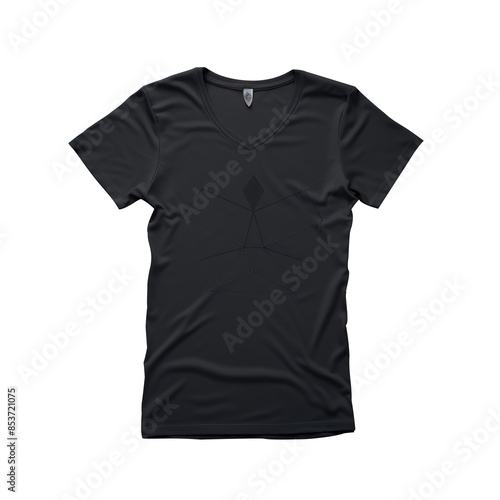 V-neck white t-shirt mockup © Graphic Master