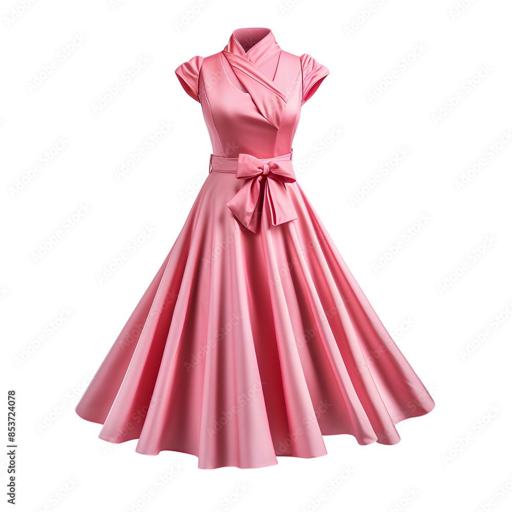 pink dress on a white background pink dress on a white background