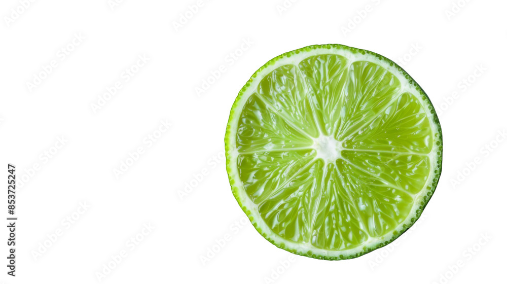Fresh slice of lime on white background Fresh slice of lime on white background