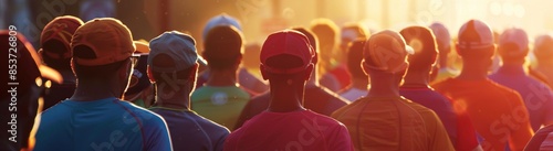 Athletes preparing for a race, feeling the rush of adrenaline and excitement, their faces filled with intense emotions as they gear up for the competition.