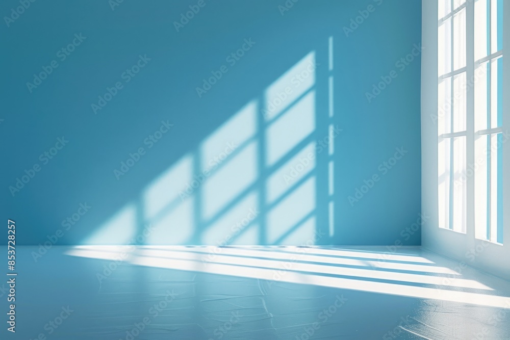 Bright studio room interior with floor reflections. Bright studio room interior with floor reflections.