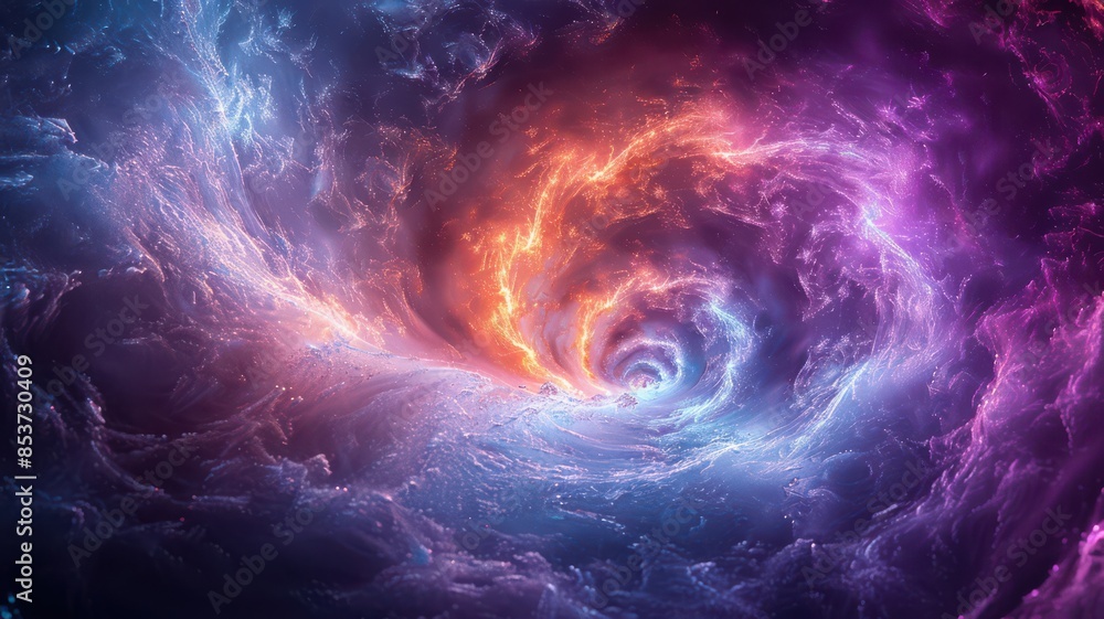 Stunning Illustration of a Celestial Spiral Radiating with Vibrant Energy. Stunning Illustration of a Celestial Spiral Radiating with Vibrant Energy.