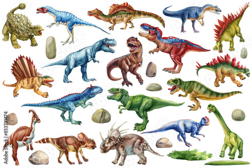 Fototapet Realistic Dinosaur isolated