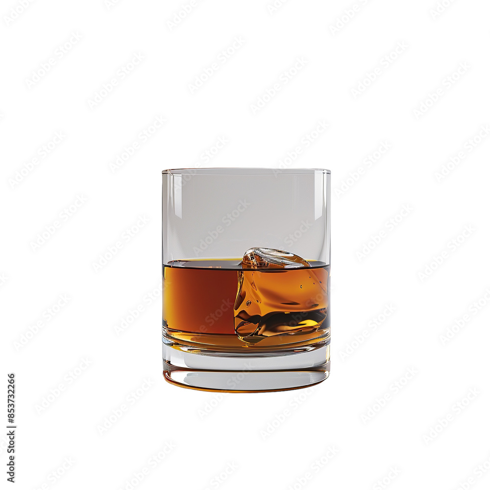 Glass of whiskey on white background. Glass of whiskey on white background.