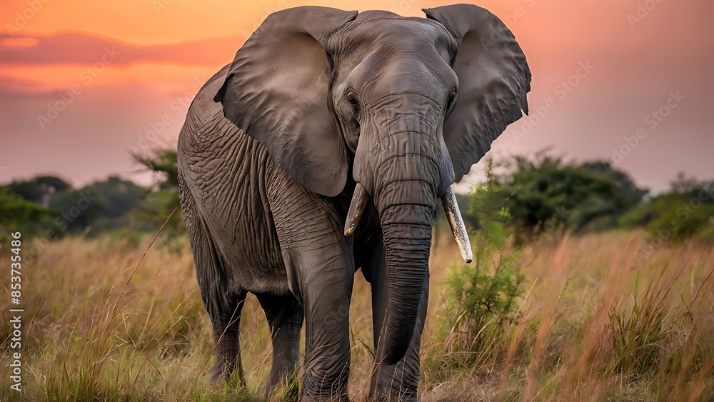 Fototapeta premium African Elephant (High Quality Wallpaper Wild PhotoGraphy)