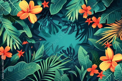 Summer Background illustration created with Generative AI