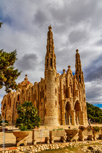 catholic church sanctuary of mary magdalena in novelda in spain photo