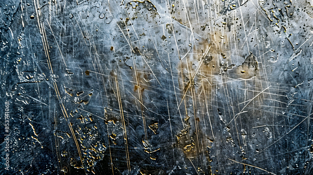Texture of an old metal surface with scratches. Generative AI Texture of an old metal surface with scratches. Generative AI