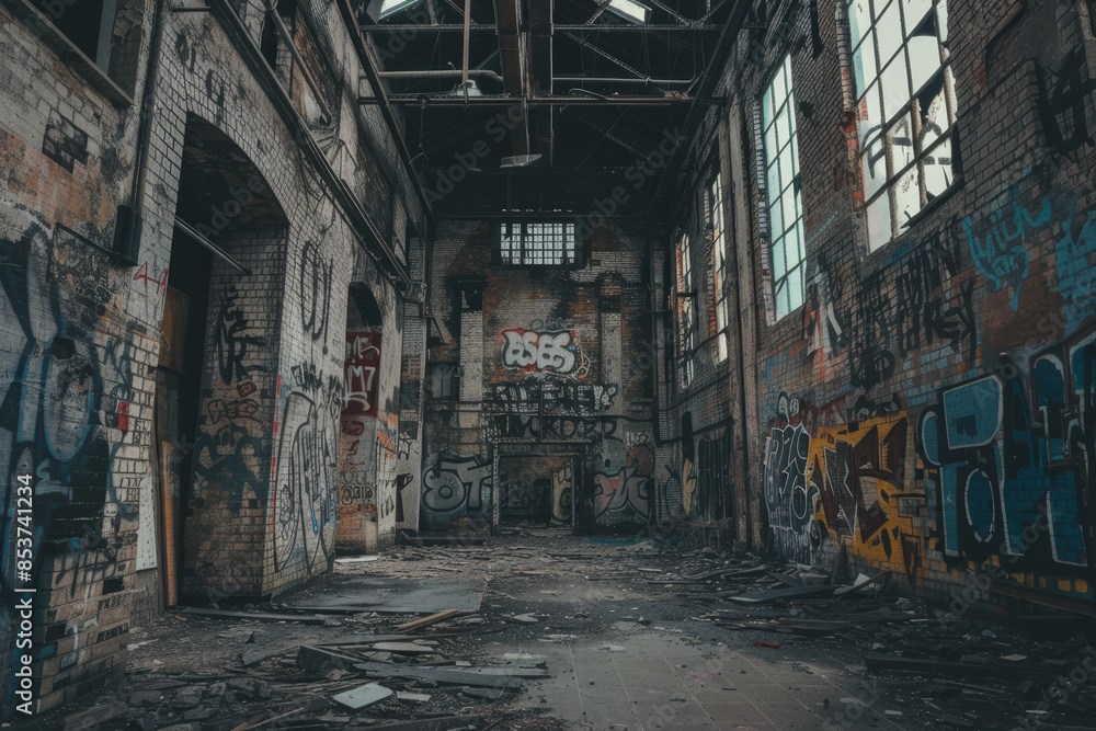 Fototapeta premium manchester landscape interior grunge 
