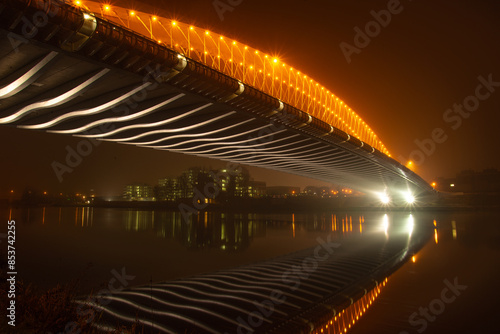 bridge over the river at night