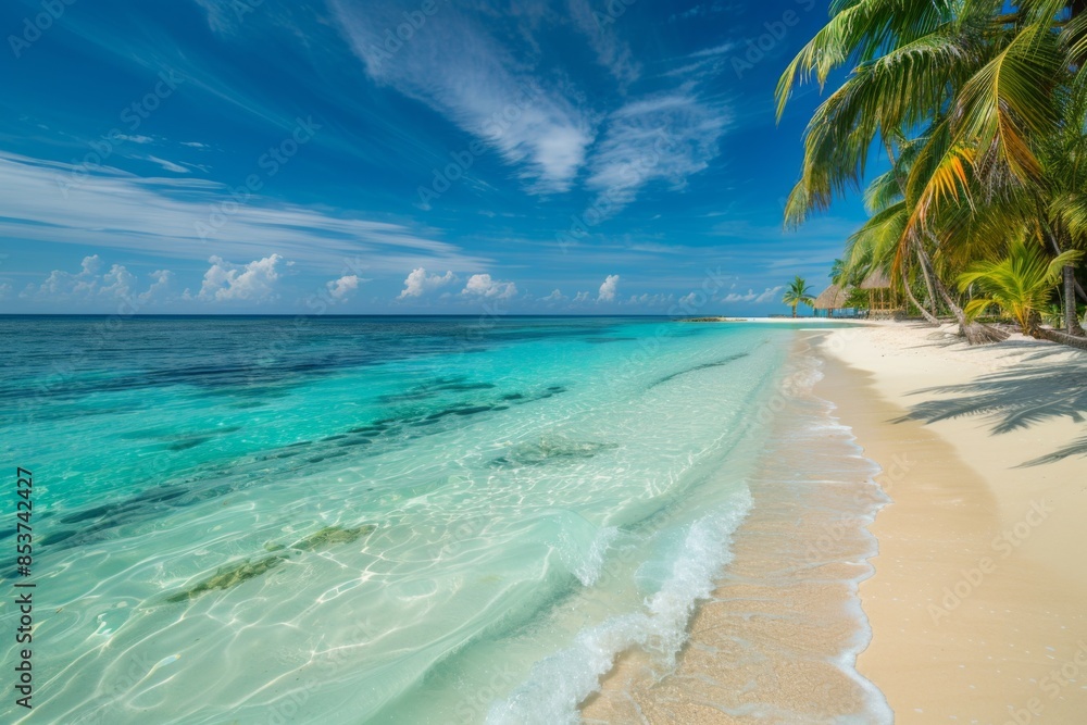 Tropical Paradise Beach with Clear Water Tropical Paradise Beach with Clear Water
