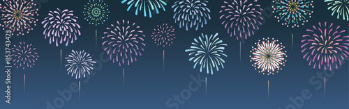 花火　夏　風景　背景　祭り