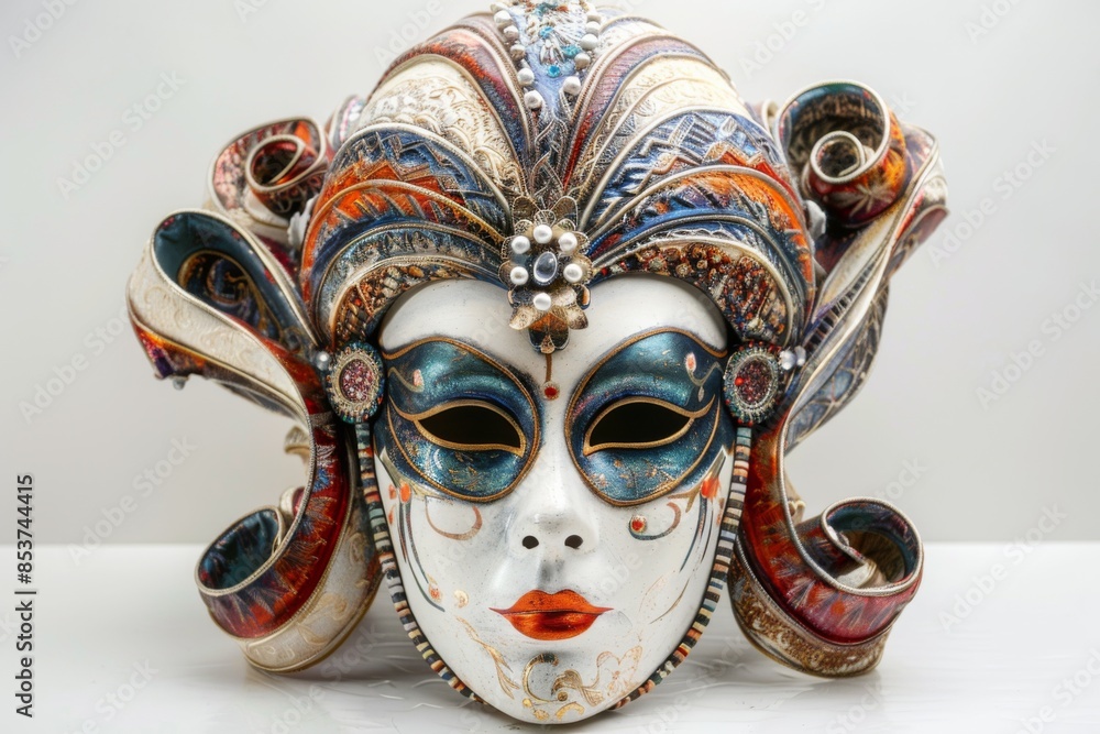 Venetian Carnival Mask with Intricate Details Venetian Carnival Mask with Intricate Details