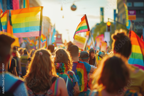 Pride Parade at Sunset