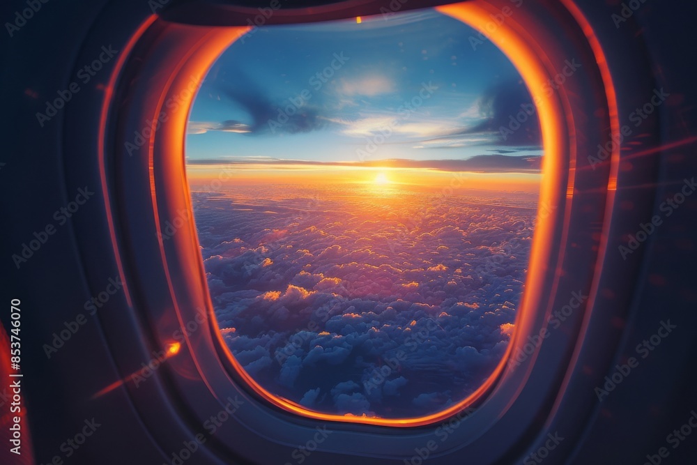 Sunrise from Airplane Window Sunrise from Airplane Window