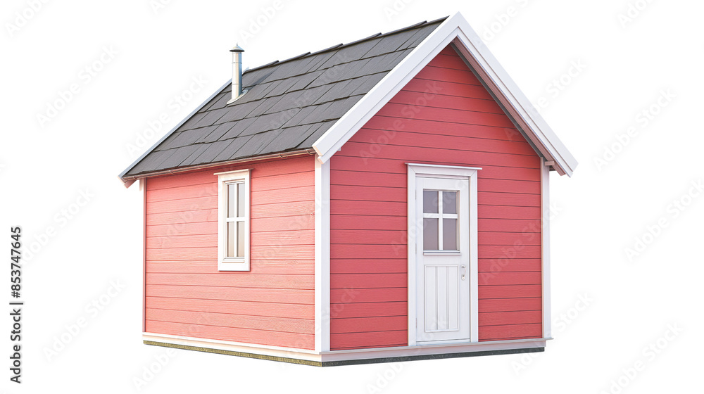 a garden shed clipart, storage building element, 3D illustration, pastel, isolated on Transparent background a garden shed clipart, storage building element, 3D illustration, pastel, isolated on Transparent background