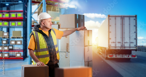 Man logistician. Logistics ...